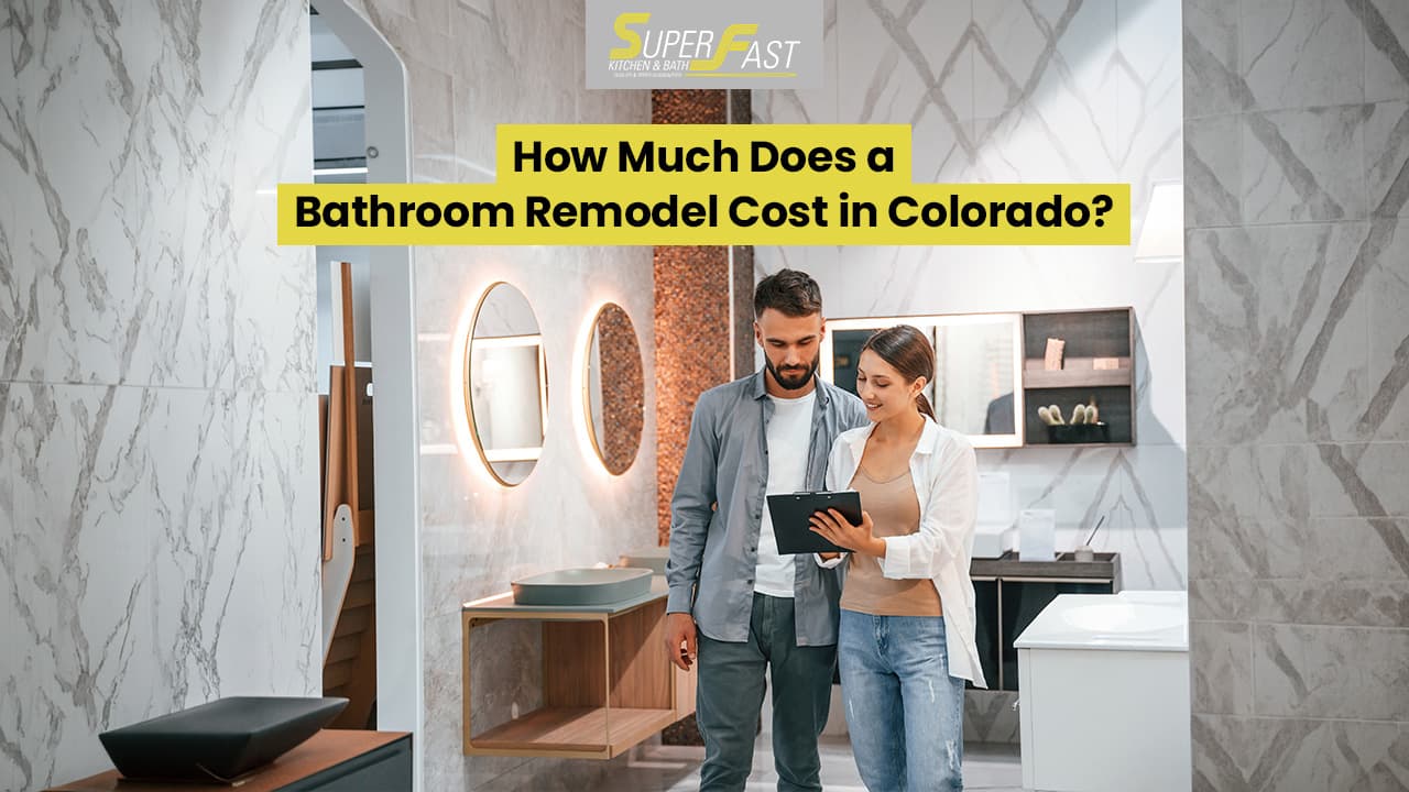 Freshly remodeled bathroom with a walk-in shower in a Grand Junction home