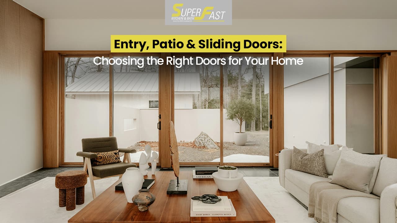 New entry door and patio sliding door on a Colorado home