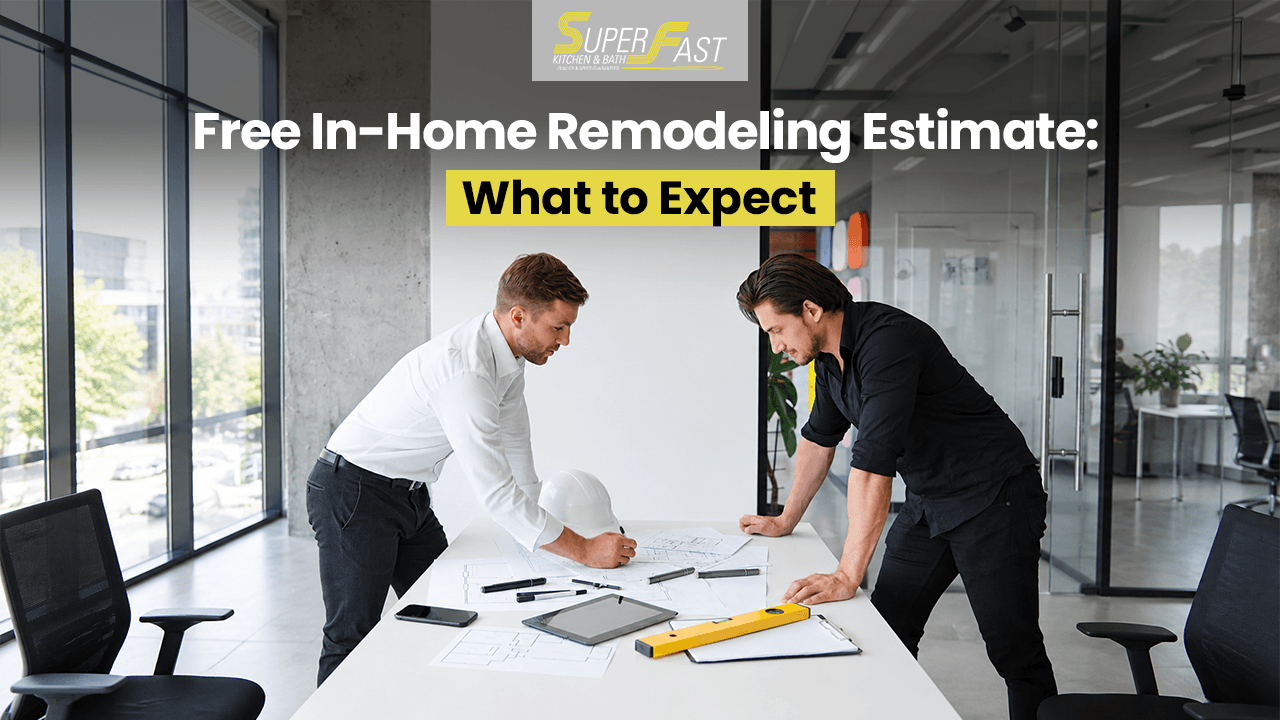 Free in-home remodeling estimate discussion for a bathroom or kitchen project