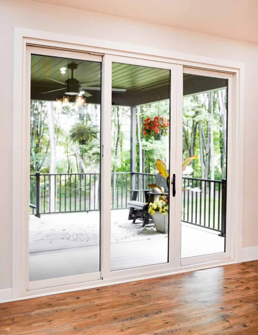 3-lite sliding patio doors